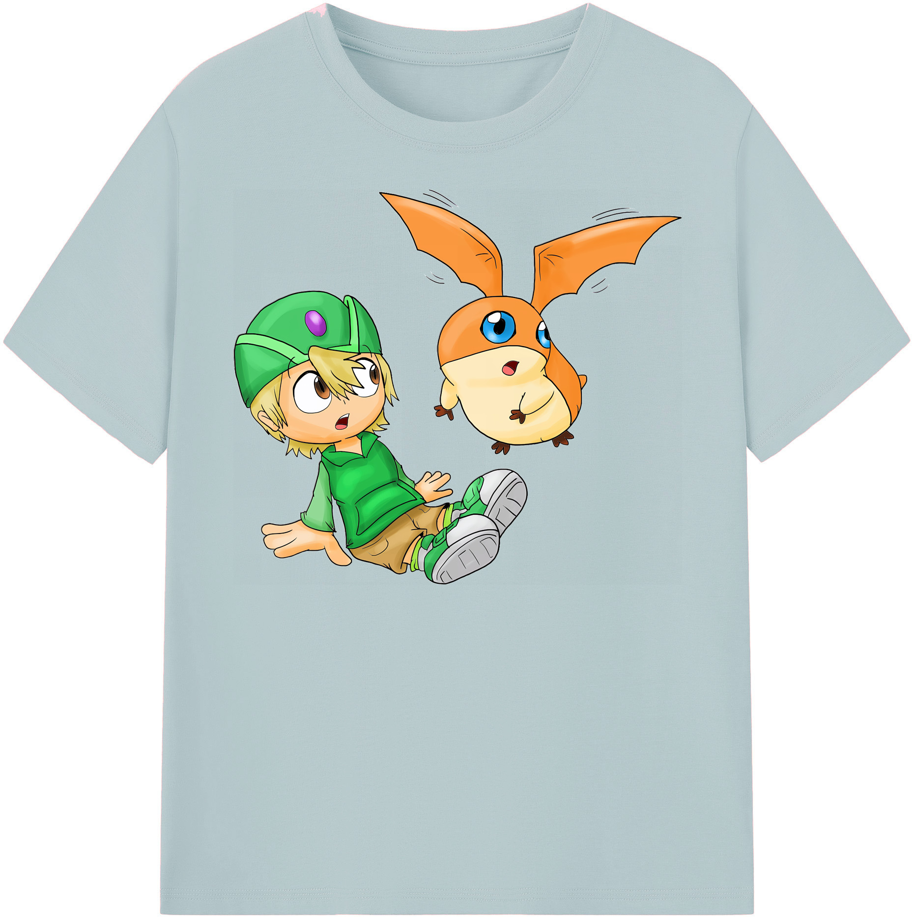 （画像用） Digimon デジタルモンスター/デジモン 綿100％半袖Tシャツ（フロントプリント）